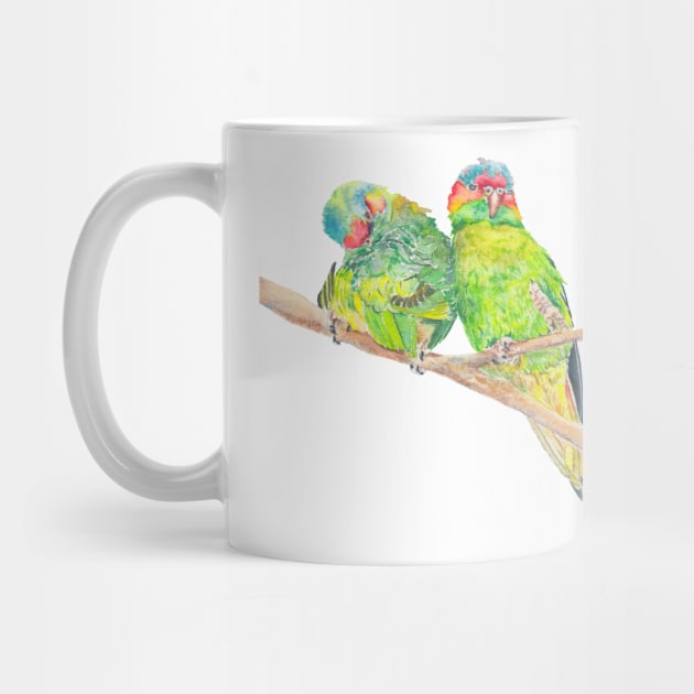 Musk lorikeet couple by ZoyaArt